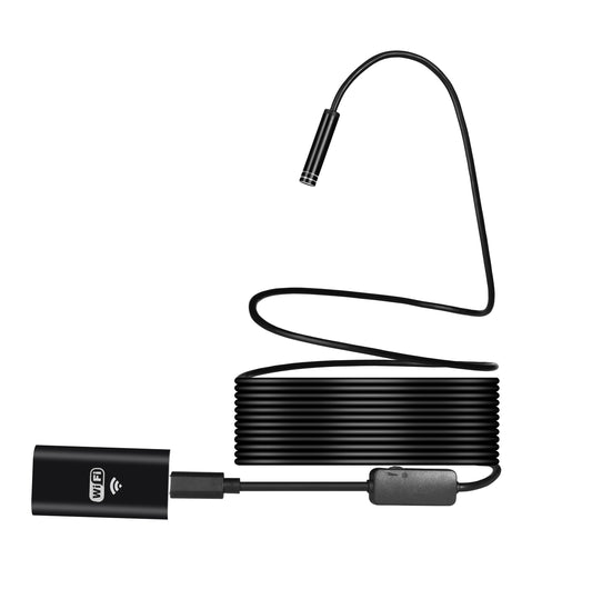 Endoscop cu camera video, cablu dur 3 metri, HD, Wi-Fi cu conectare la telefon, compatibil iOS sau Android, LED-uri diferite intensitati, rezistent la apa